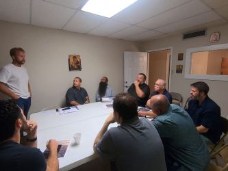 AMEN Secretary Bryce Kirk speaking to the AMEN Chapter at Archangel Gabriel Orthodox Church in Lafayette, LA. Archangel Gabriel Lafayette 01